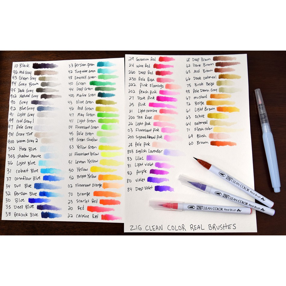 

Zig kuretake clean color real brush pulpen kuas