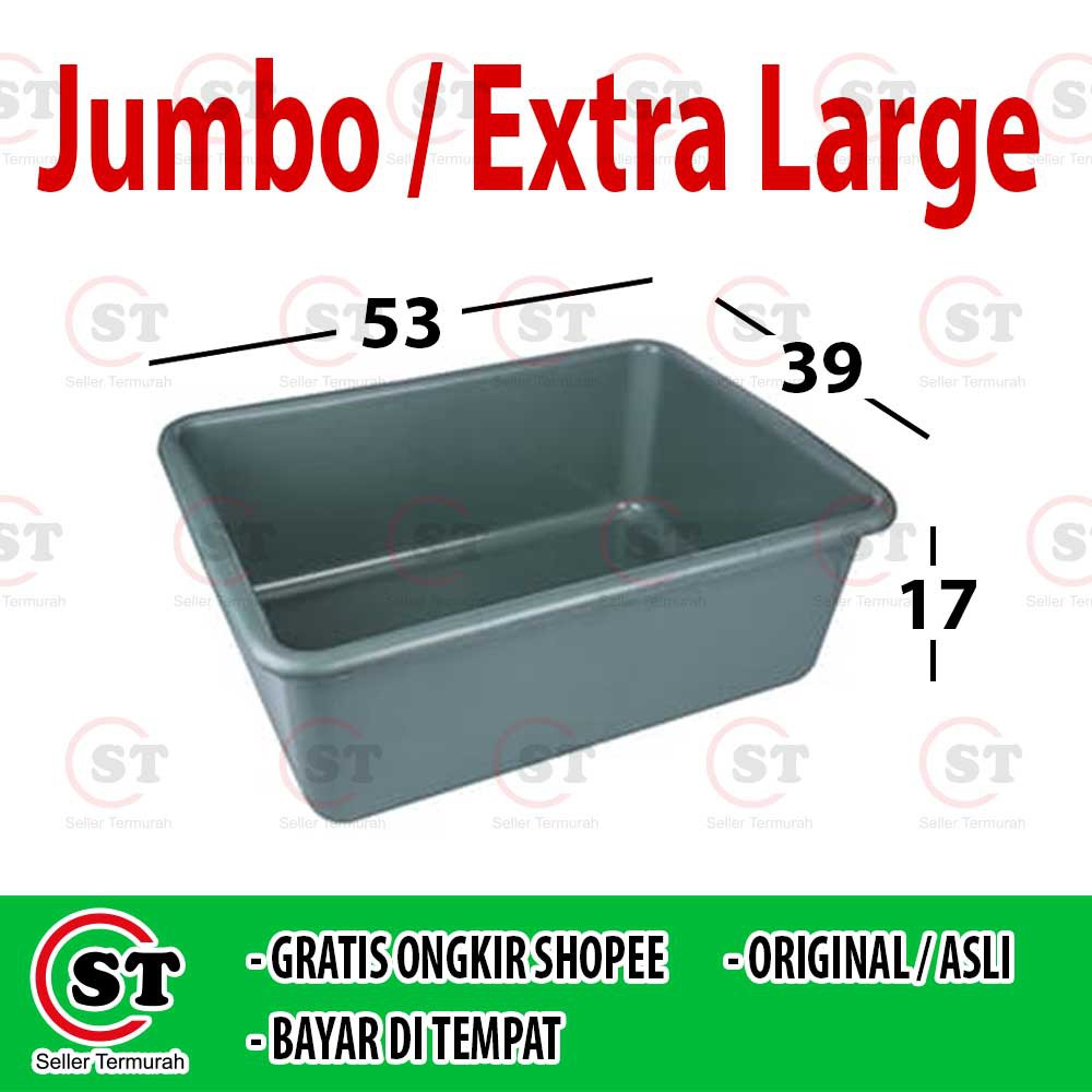 Bak Pasir Kucing / Baskom Pasir Kucing Besar - Jumbo / Ember Pasir Kucing / Wadah Plastik Pasir