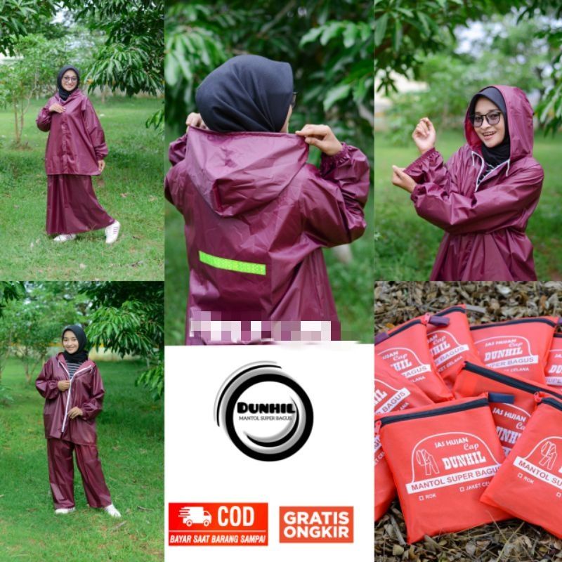 JAS HUJAN, RAINCOAT Rok/Celana Dewasa Terbaik By Dunhil Anti Rembes