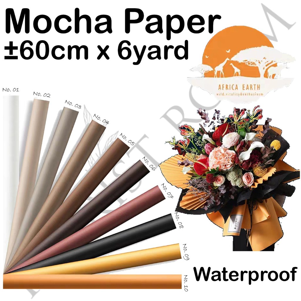 

Mocha Paper Africa Earth - Mocca Paper - Kertas Bunga Tahan Air - Wrapping Bouquet Murah Waterproof