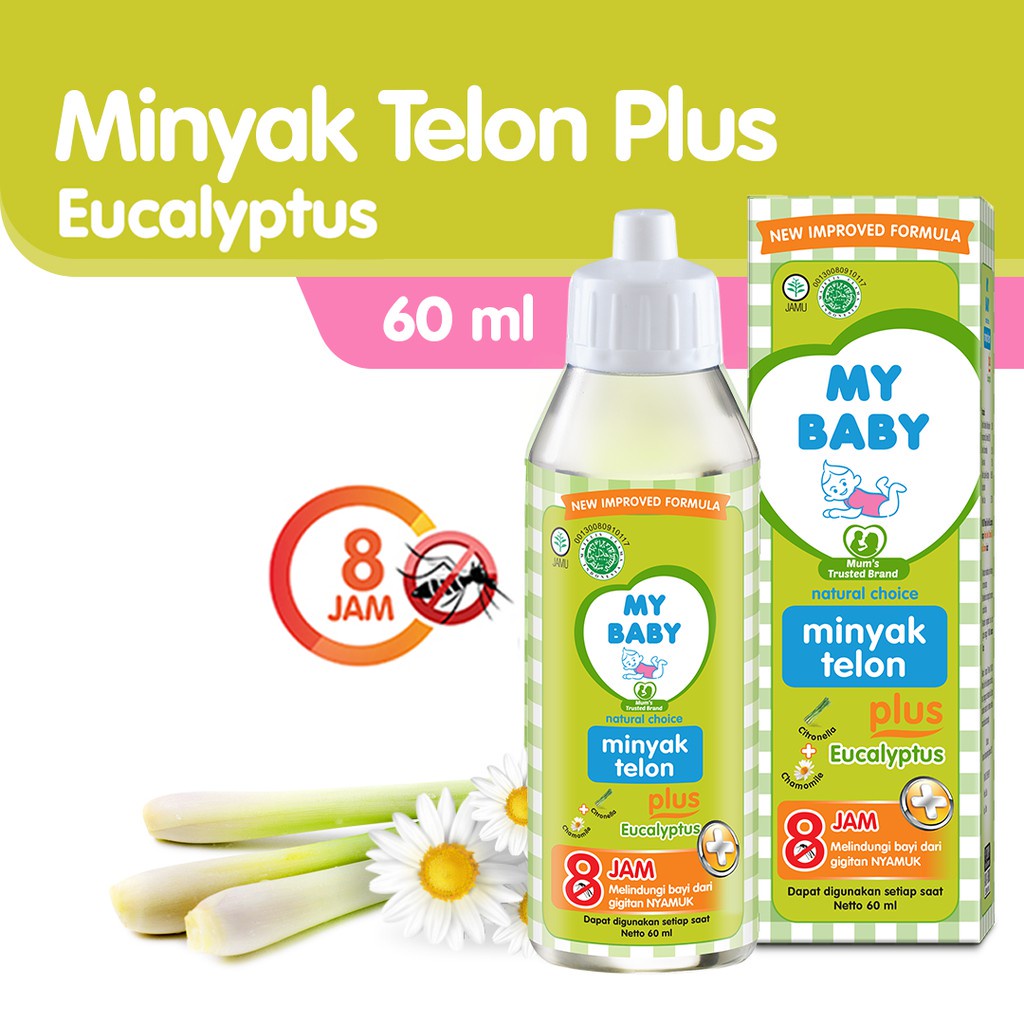MY BABY minyak Telon 60ml, 90ml, 150ml 8jam anti nyamuk-60 ml