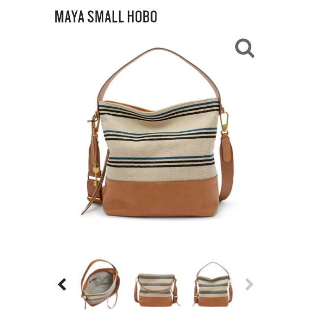 TAS FOSSIL MAYA HOBO SMALL NATURAL STRIPE ORIGINAL