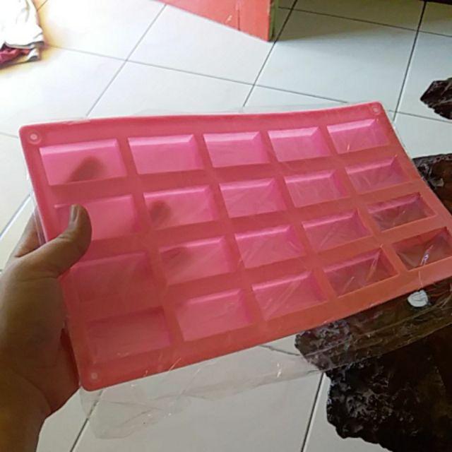 Cj Cetakan Silikon Kue Cake Coklat Pudding Jelly Sabun  Box 20 Cavity