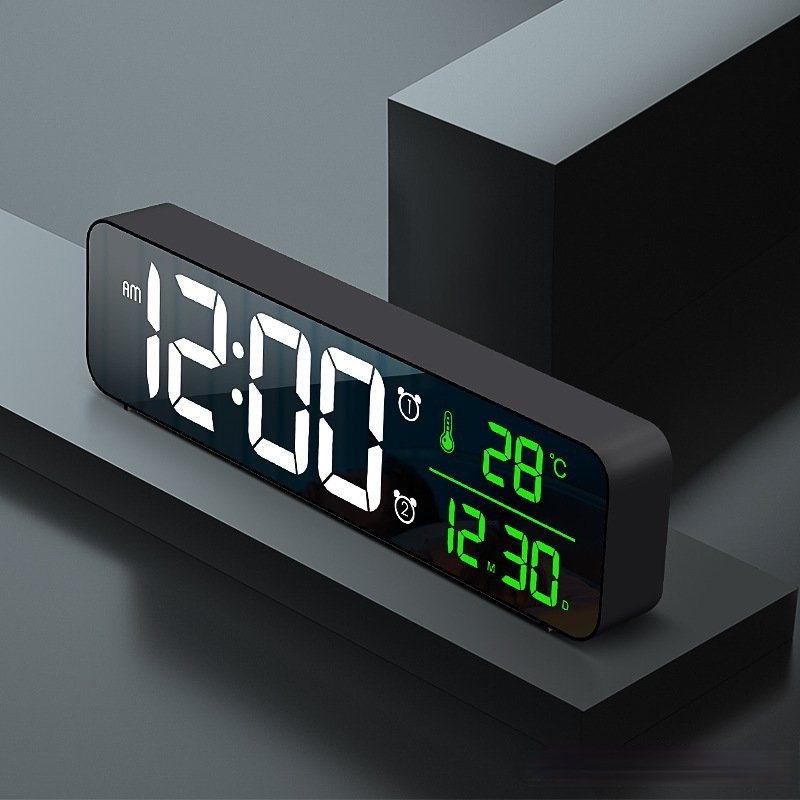 Jam Alarm Digital Dengan Lampu LED Dan Kalender Untuk Dekorasi Natal