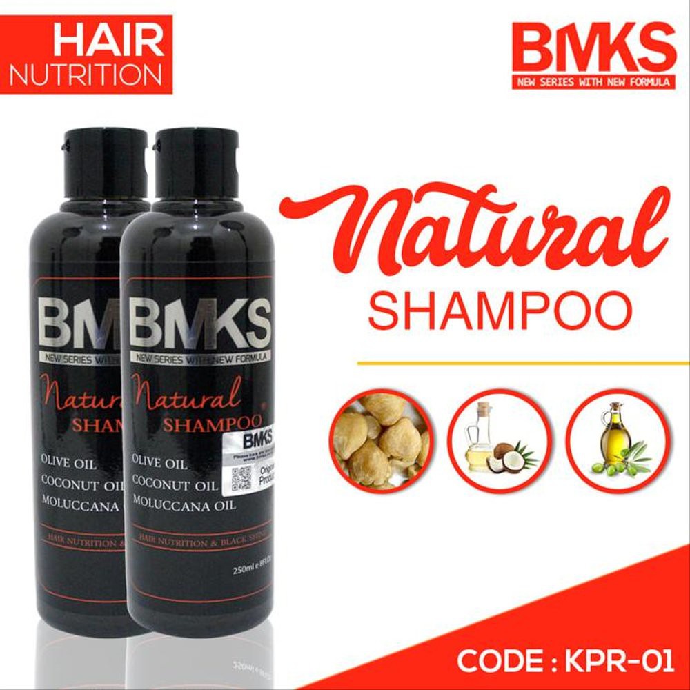 [ SHAMPOO ] BMKS NATURAL SHAMPOO HITAM KEMIRI ORIGINAL BPOM - BLACK MAGIC SHAMPO KEMIRI