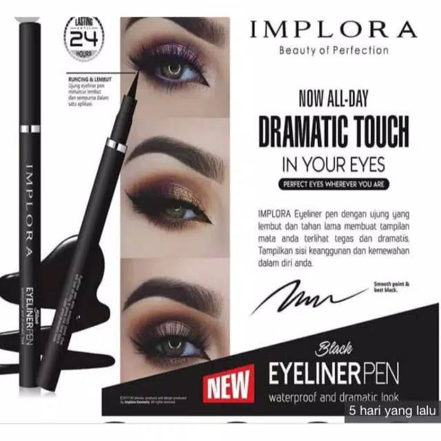 ( EYELINER ) IMPLORA EYE BLACK WATERPROOF / EYELINER IMPLORA terlaris