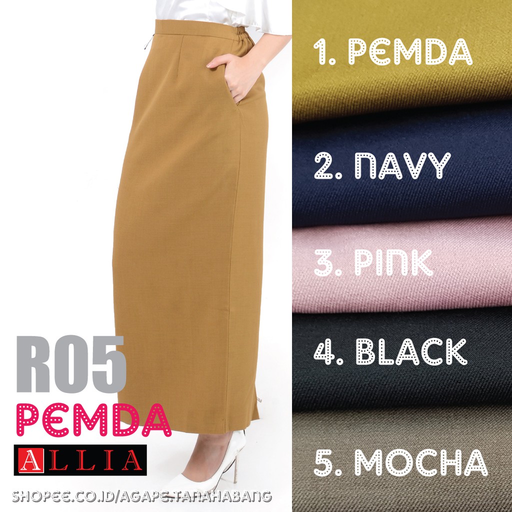 Rok Kantor Rempel Span R05 *Pemda* M - 6L rok span jumbo kerja kuliah formal wanita panjang