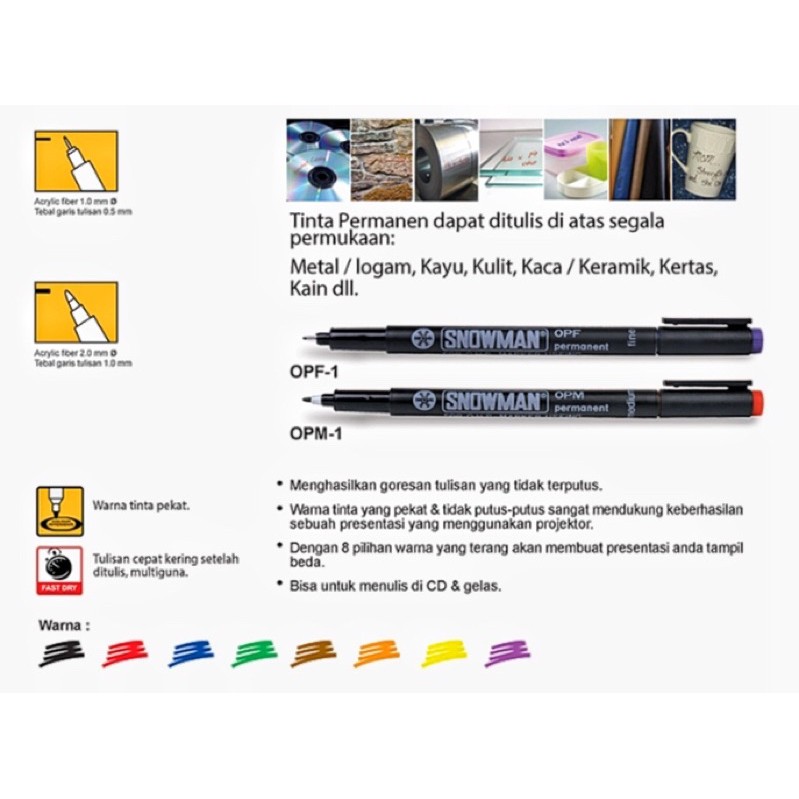 

Snowman OHP Marker / OPF & OPM