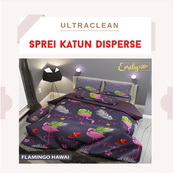 Sprei Micro Homemade Grey Orchid Hitam &quot;PREMIUM&quot; Disperse size 90 100 120 140 160 180 &amp; 200