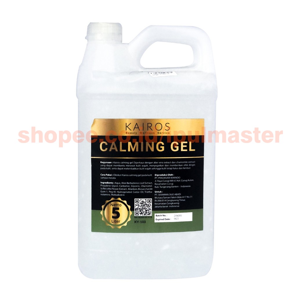 Kairos Calming Gel 5 Liter Gel Untuk RF Ultrasound IPL HIFU BPOM