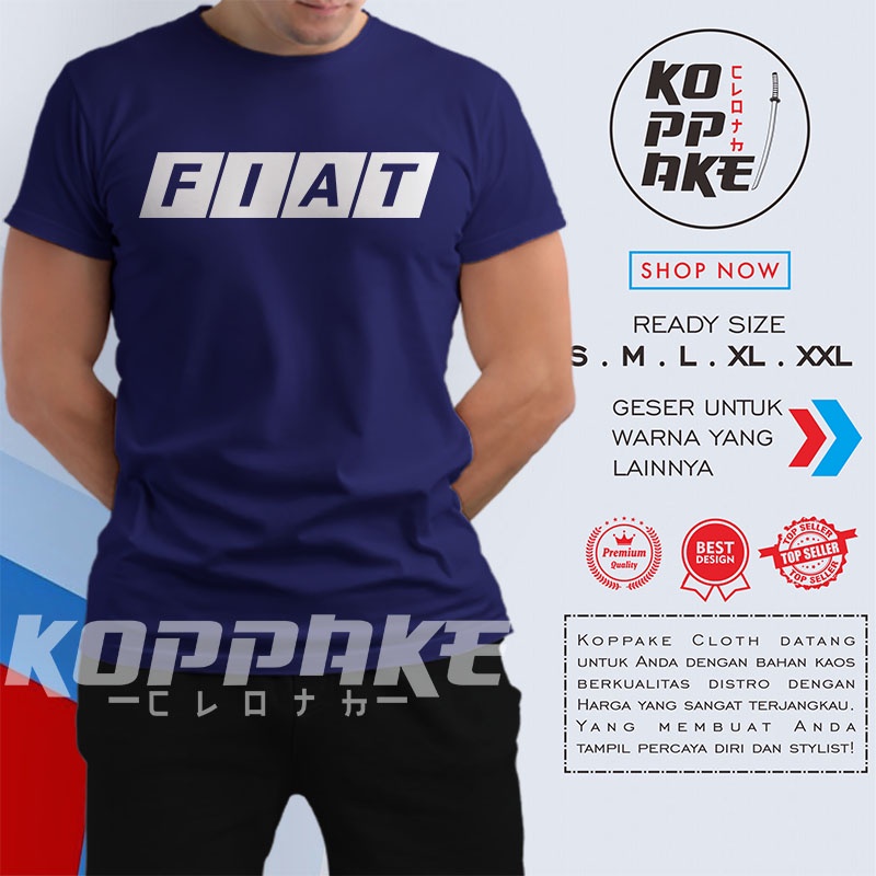 Kaos Fiat Logo Baju Otomotif