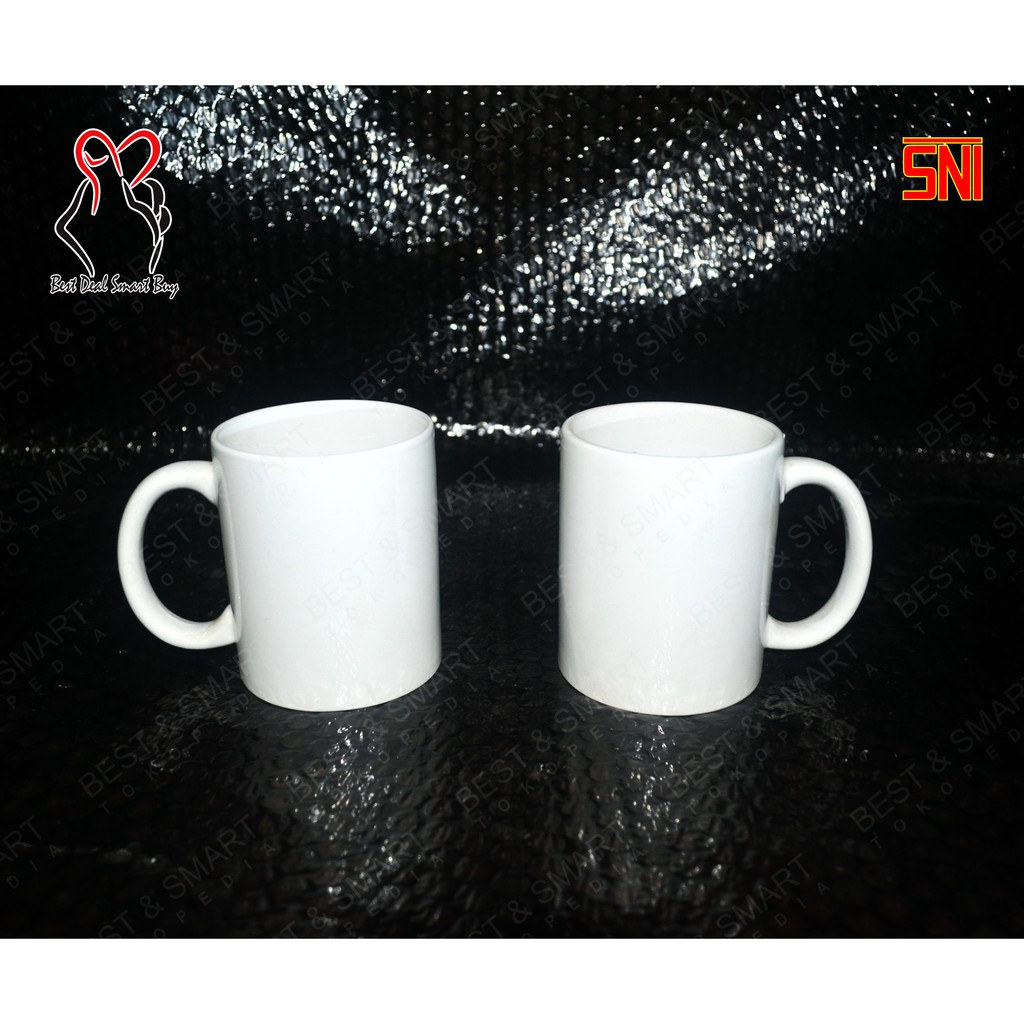 Mug Putih Keramik Uncoating / Porselen Mug Kopi Teh 8cm