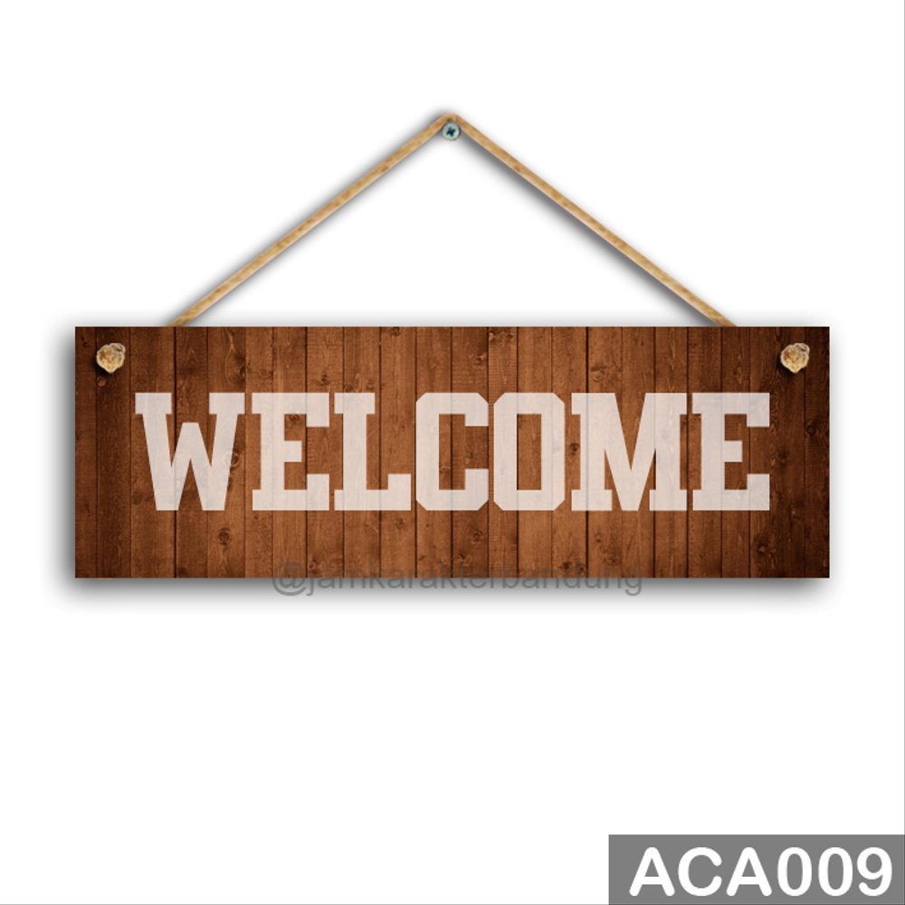 Langsung Order HIASAN DINDING GANTUNGAN PINTU KAYU NOMOR RUMAH WELCOME TOILET ACA009 terbaik