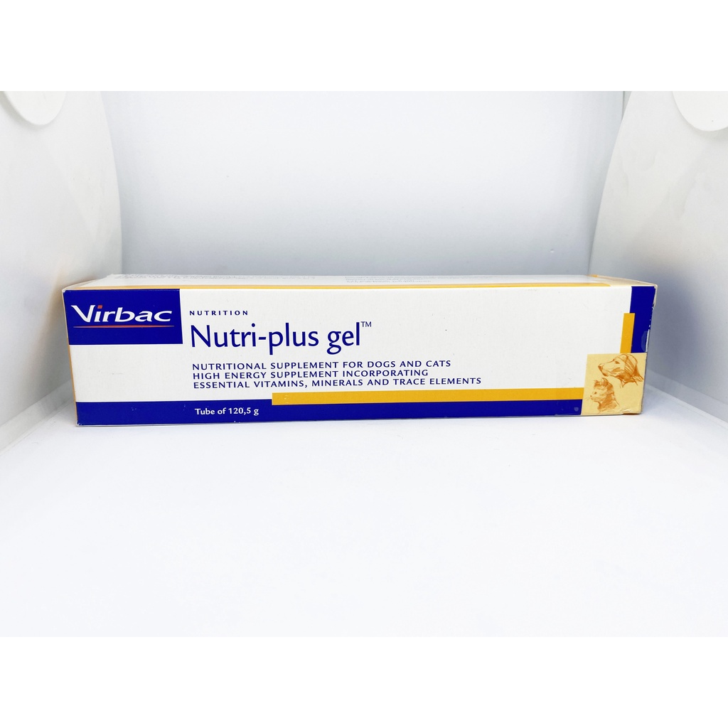 Virbac Nutriplus/Nutri Plus Gel - Vitamin Suplemen Hewan Anjing Kucing 120,5 gr