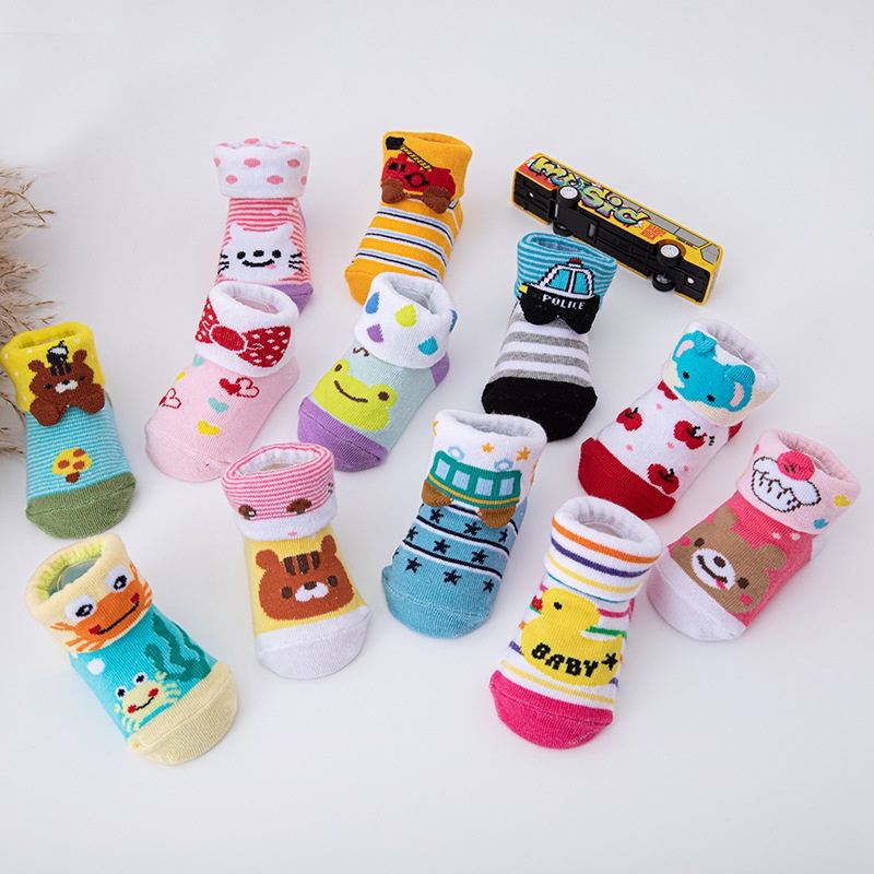 (Pimenova) Kaos kaki newborn karakter animal baby socks