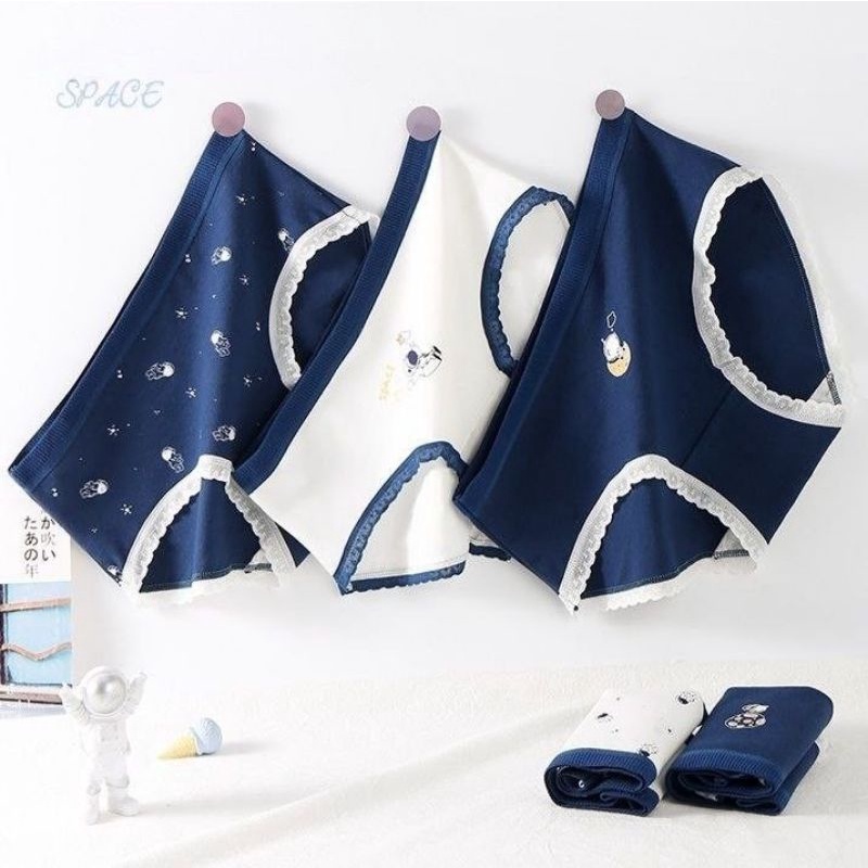 5Pcs/Box CD celana dalam dalem underwear wanita remaja perempuan cewek dewasa brief katun import mot