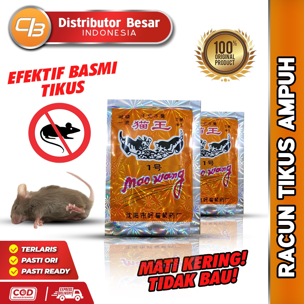 ASLI 100% - Racun Tikus Mati Kering dan Gak Bau - Mao Wang [] Paling Ampuh Langsung Mati di Tempat