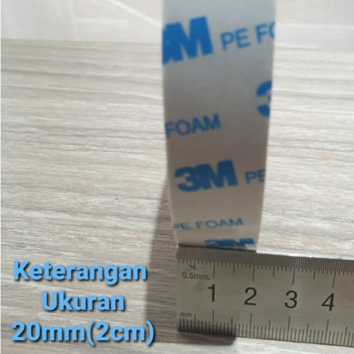 

perekat-pengikat- double tape 3m pe foam solasi bb busa 23mm × 4,5m high quality -pengikat-perekat.