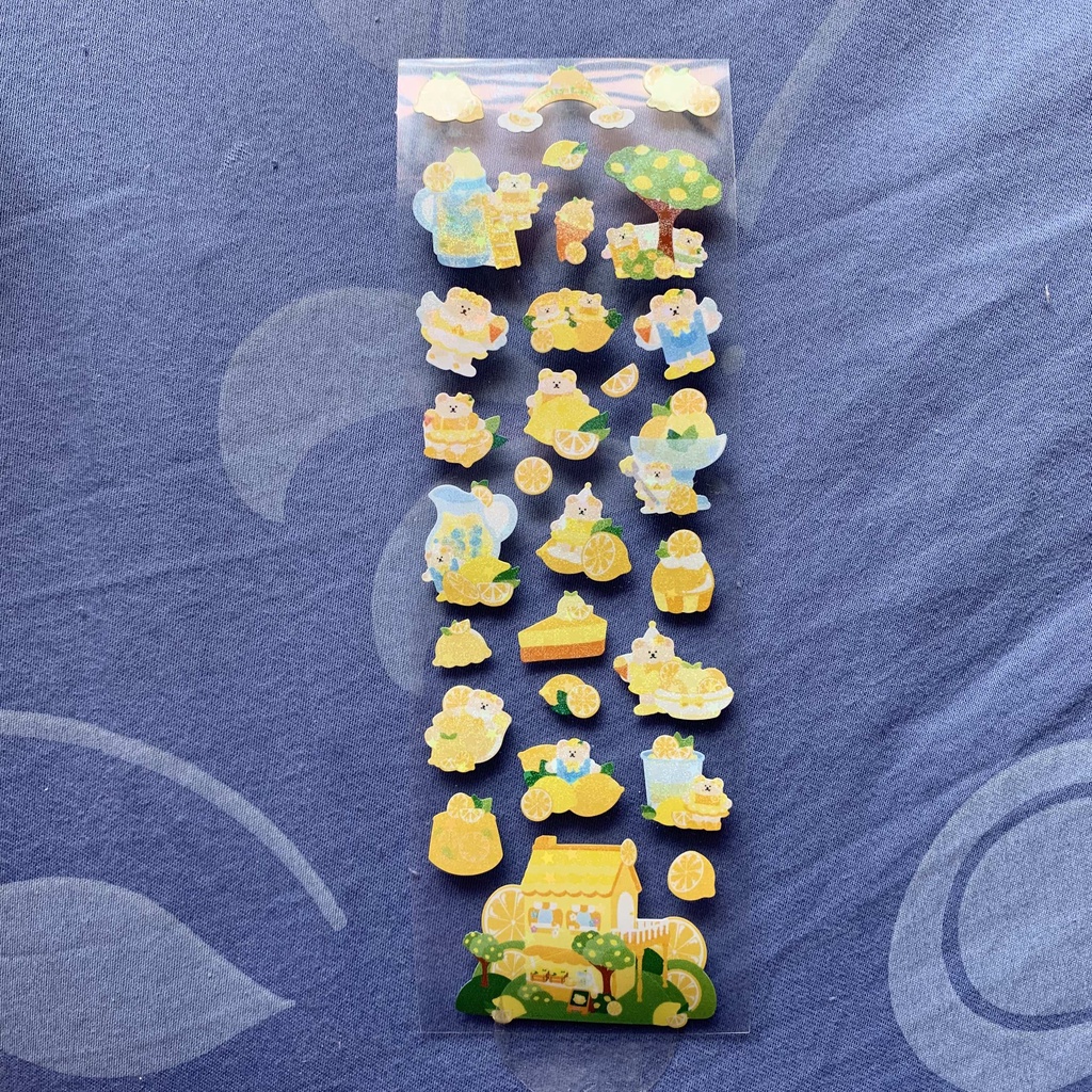 

Sharing jellyland sticker roll korea polcos deco lemon