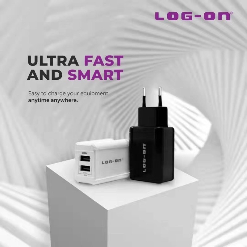 Ready Charger Logon 2output LO21 Original 3.4A Auto Id Smart Power &amp; Speed