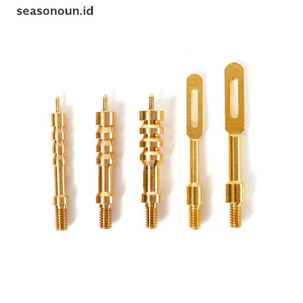 【seasonoun】 5pc/lot .22cal-.45cal Gun Cleaning Jags brush Kit Solid Brass Spear Pointed Jags .