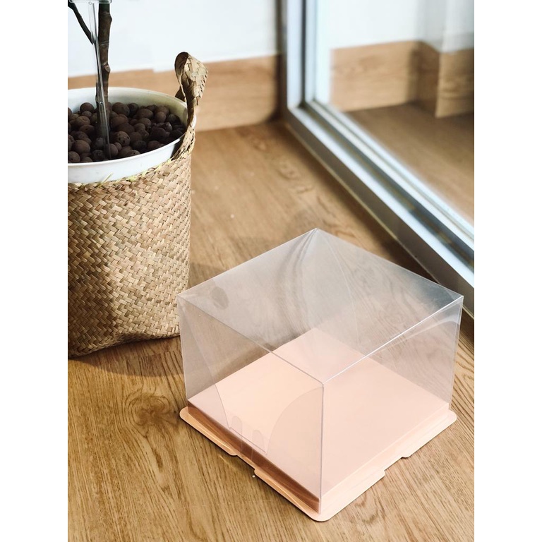 

Cake Box full mika polos / Kotak Kue Ulang Tahun Cantik ( Packaging) uk 17x17x13 cm
