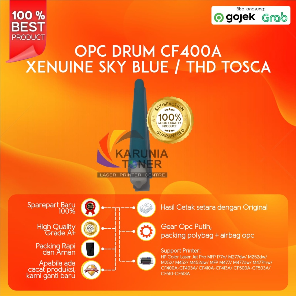OPC DRUM XENUINE SKY BLUE THD TOSCA CF400A CF401A CF402A CF403A 201A Color Laserjet Pro MFP 177n M252 M252dw M277dw