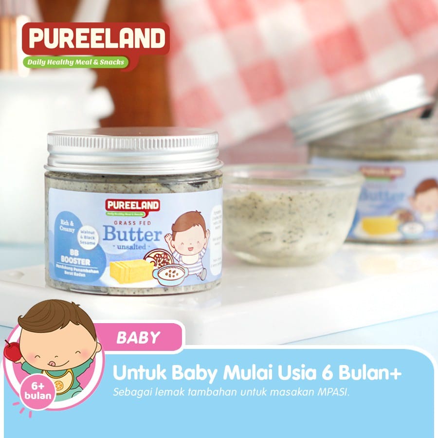 

Pureeland Butter MPASI BB Booster / Grass Fed Butter / Mendukung Berat Badan Bayi/ Bumbu Masak MPASI
