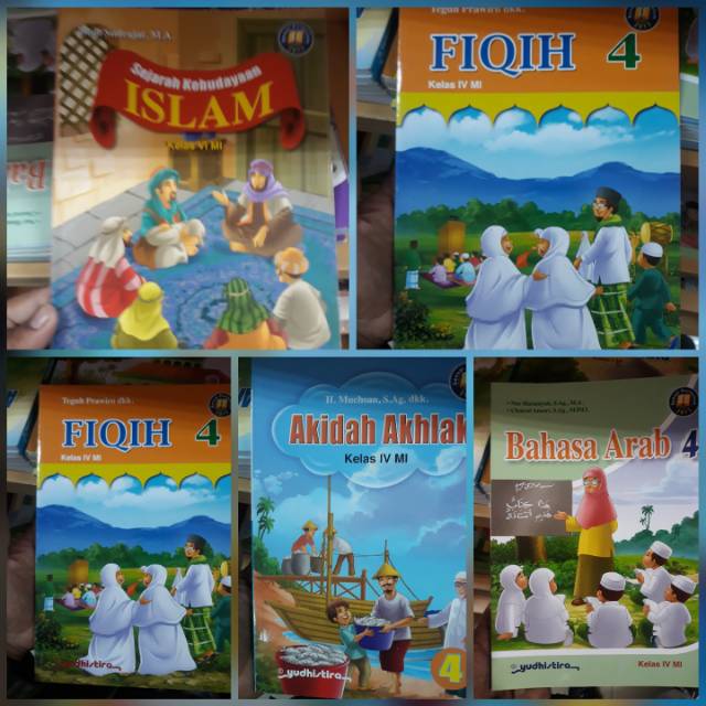Buku paket fiqih,akidah akhlak, bhs arab, ski, alquran hadis kelas 4 yudhistira