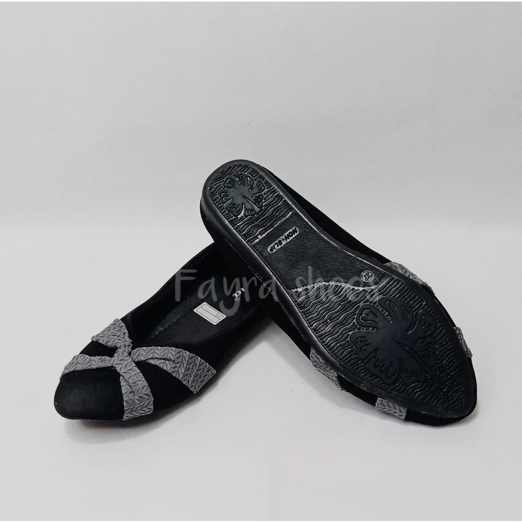 Sepatu Cewek Murah flatshoes Wanita Terbaru Balet Sol Karet Variasi Dixie Silang