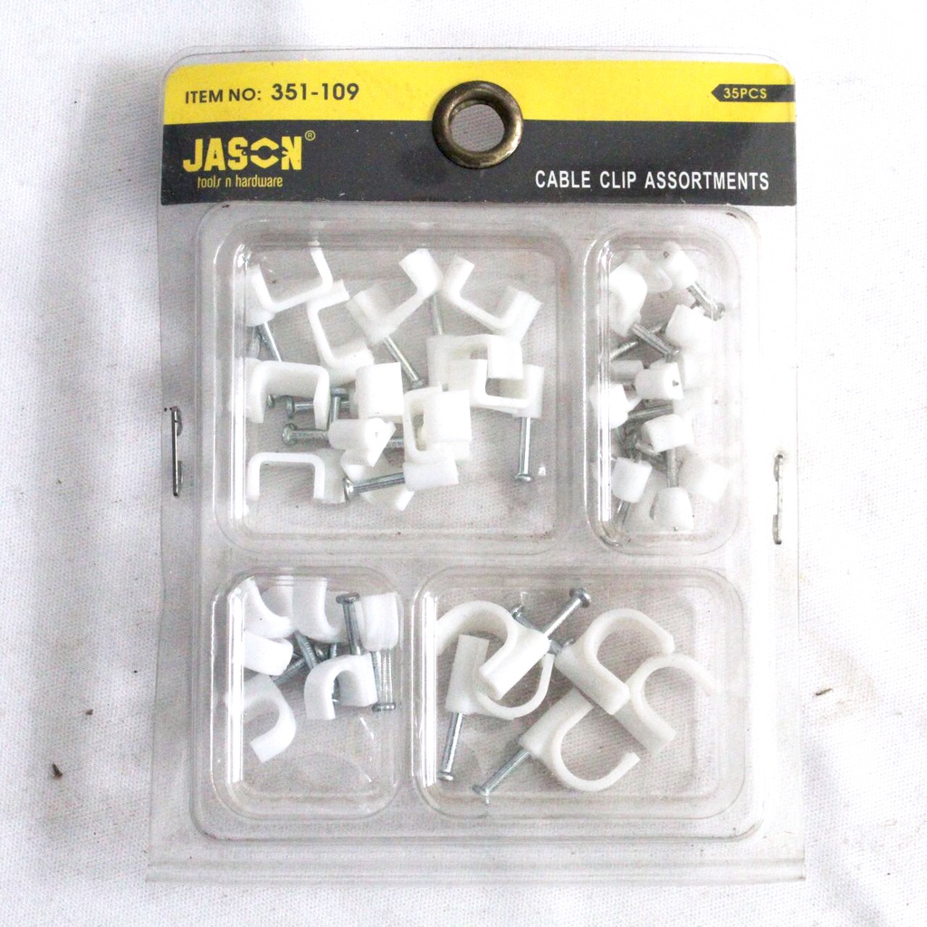 Aksesoris Klem Kabel Listrik PVC 35pcs (351-109) JASON