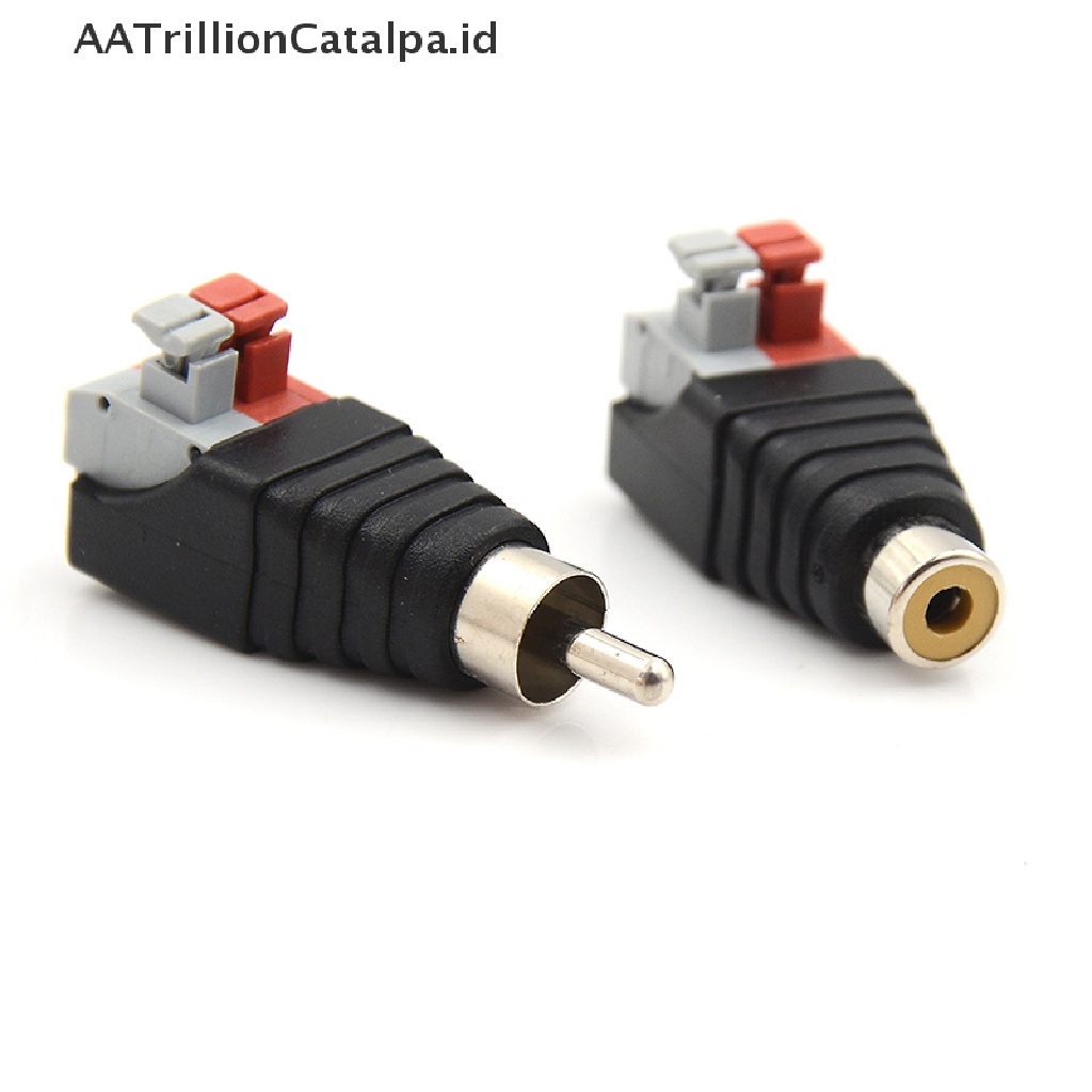 5pcs adapter Konektor jack audio a / v Ke rca male Untuk speaker