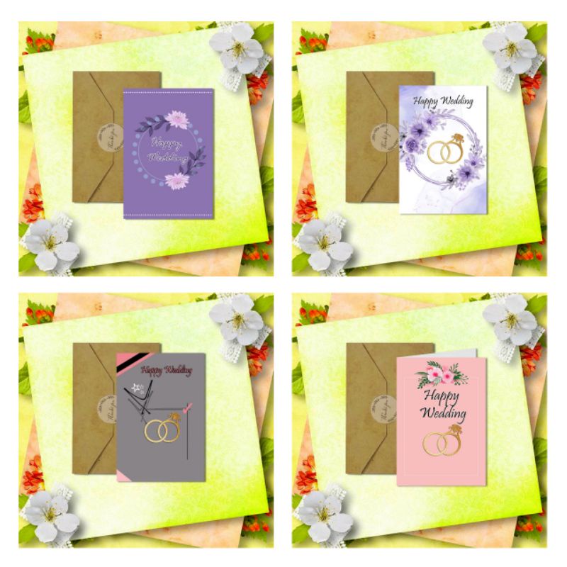Kartu Ucapan Happy Wedding