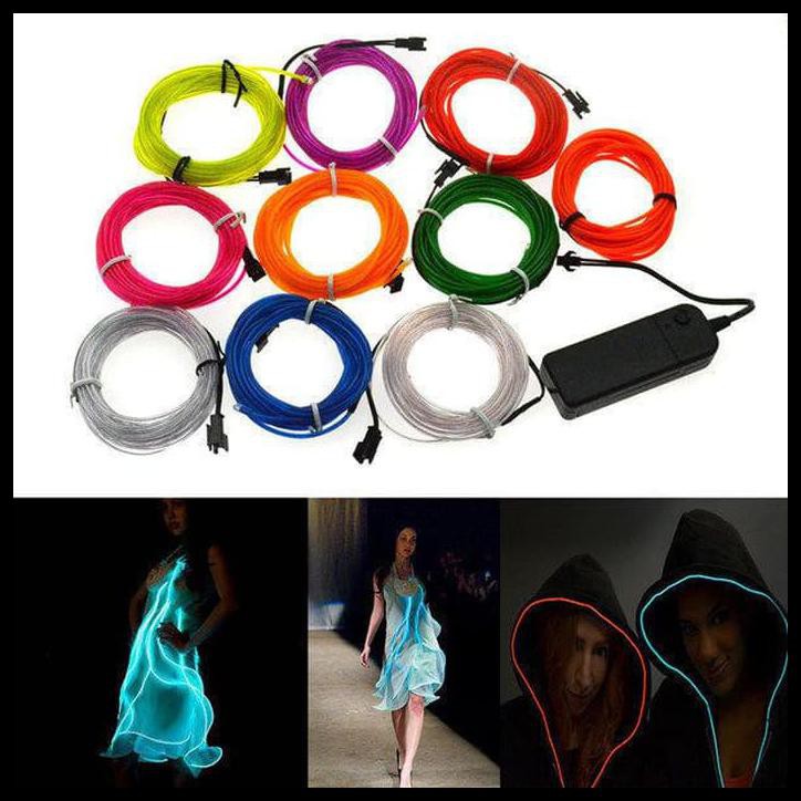 STOK TERBATAS Kabel Neon Meteran/Neon Wire / El Wire / LED Wire /flexible neon wire TERLENGKAP