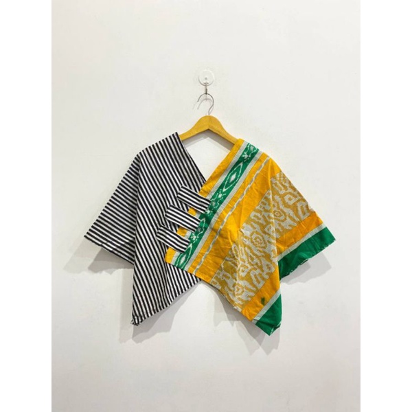 CROP TOP TORAJA TROSO AYAMIA ATASAN BATIK WANITA MODERN-Troso Kunyit