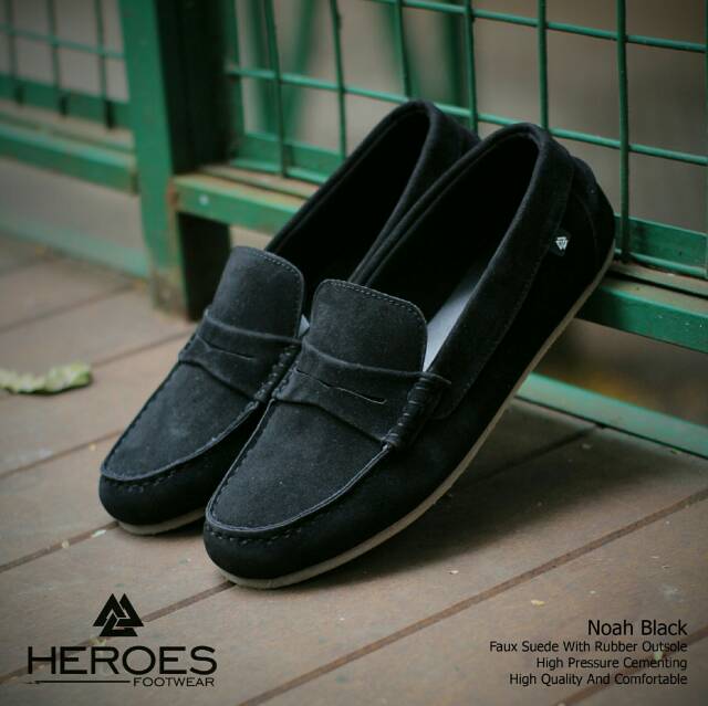 HEROES TONE 01 BLACK SLIP ON PRIA KASUAL BS157 BS158 BS159 BS160 BS161 BS16 Slip