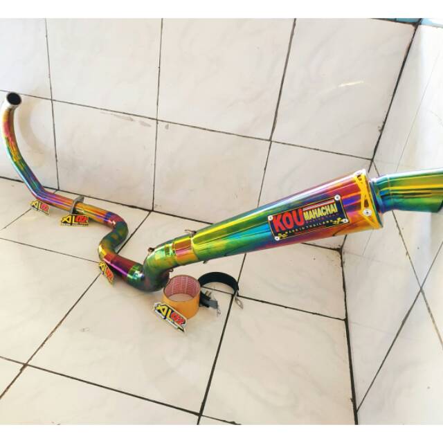 Knalpot KOU kidal rainbow VIXION - SATRIA FU