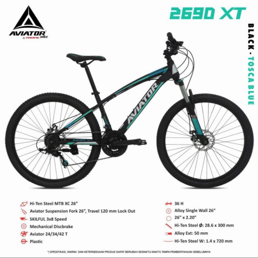 Sepeda 26 mtb 2690 xt aviator