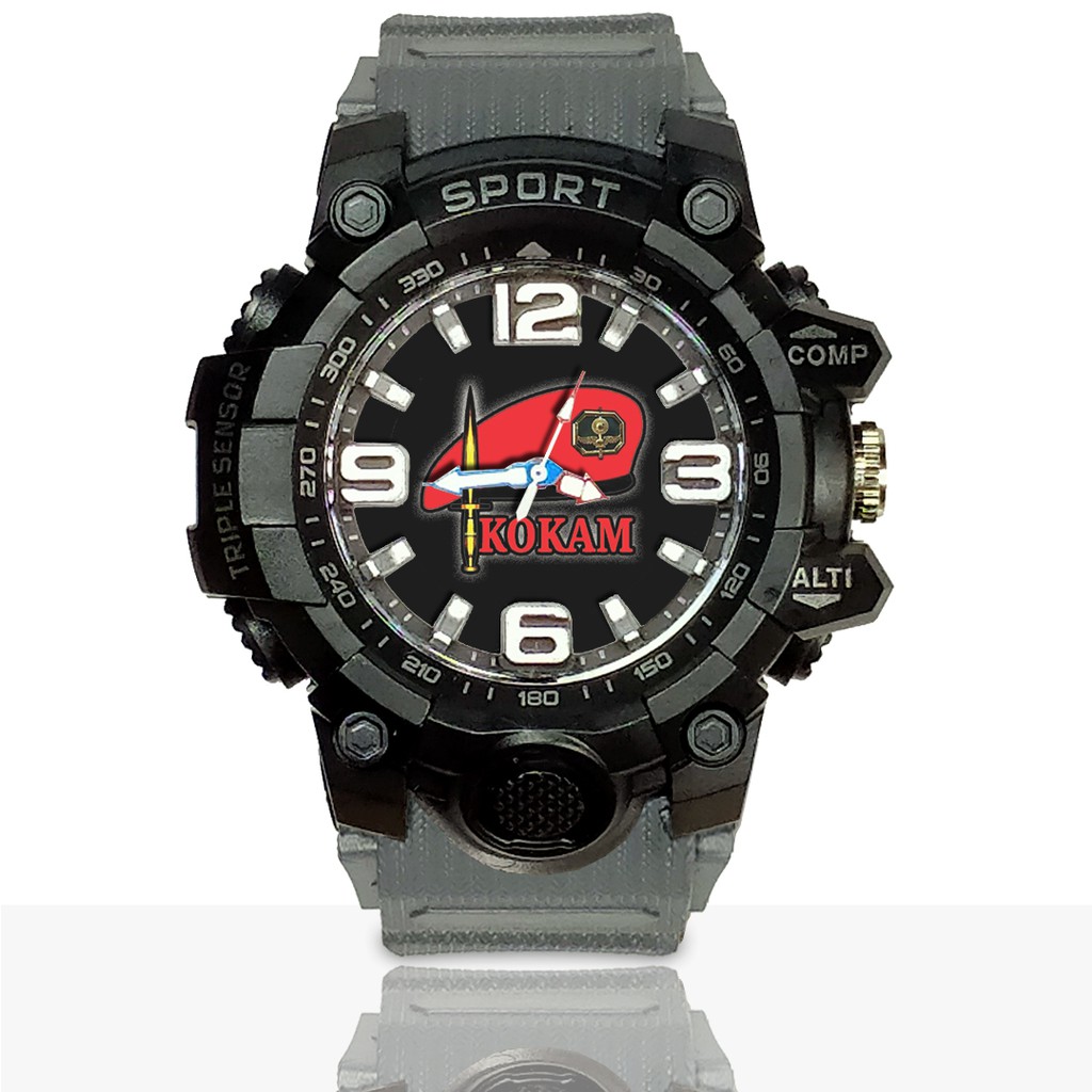 Jam Tangan Custom MUHAMMADIYAH - KOKAM Ruber- Water Resistant