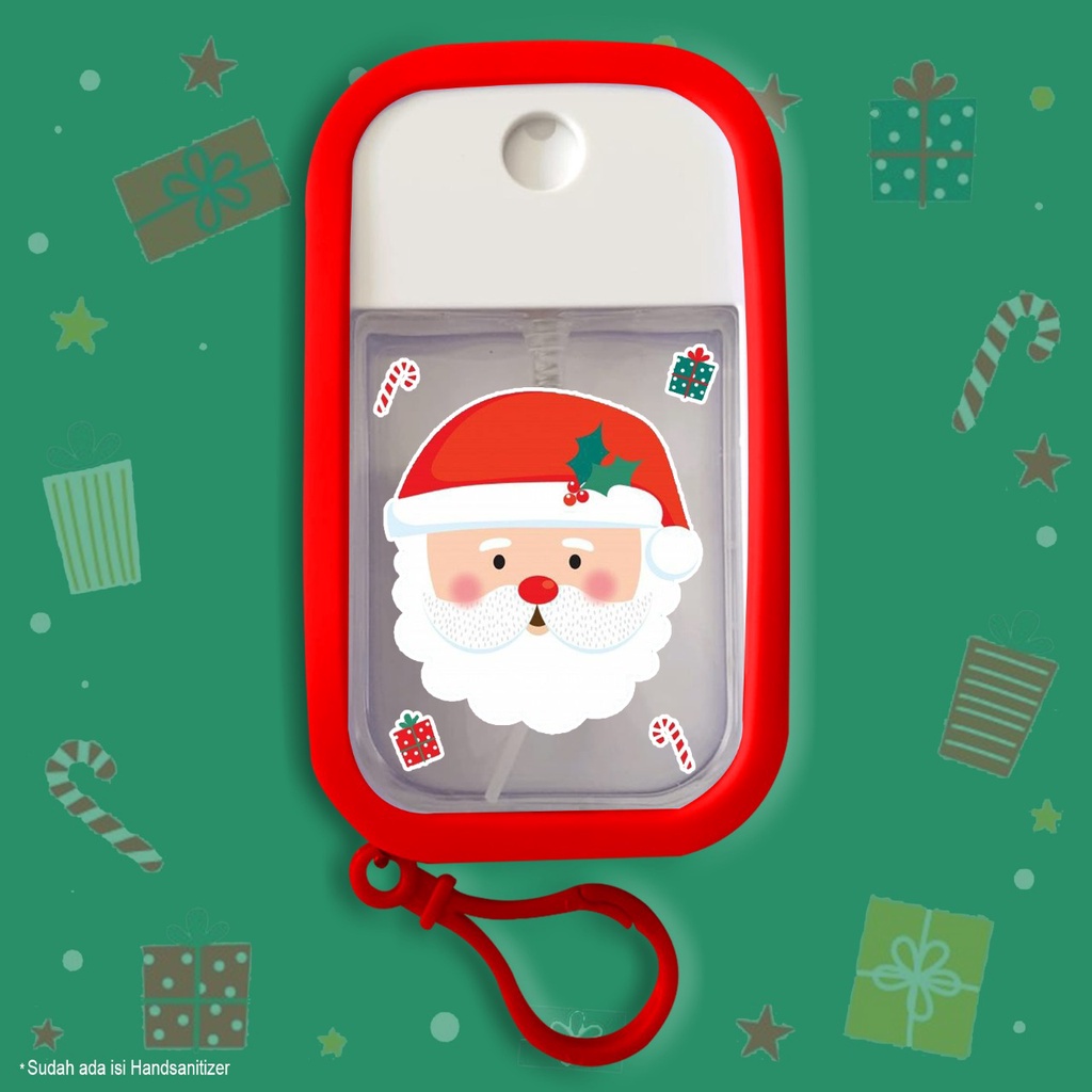 HAND SANITIZER KOTAK / KADO NATAL / TUKARAN KADO / CHRITMAS EDITION / INCCLUDE ISI / SANTA FACE