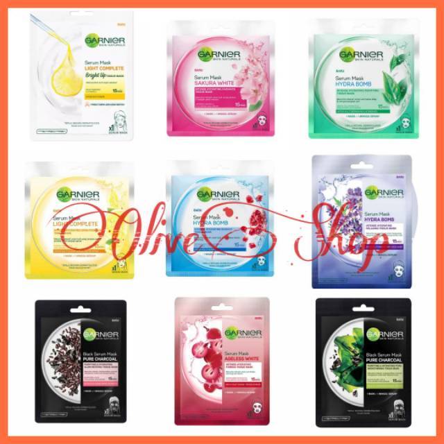 OliveShop ❤ Garnier Masker Wajah Garnier Serum Facial Sheet Mask