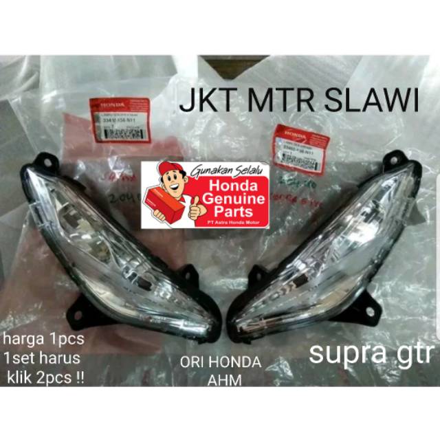 33410-K56-N119 (kanan) 33460-K56-N11 ( kiri) sein assy lampu sein supra gtr supra 150 gtr ori honda ahm asli ahm