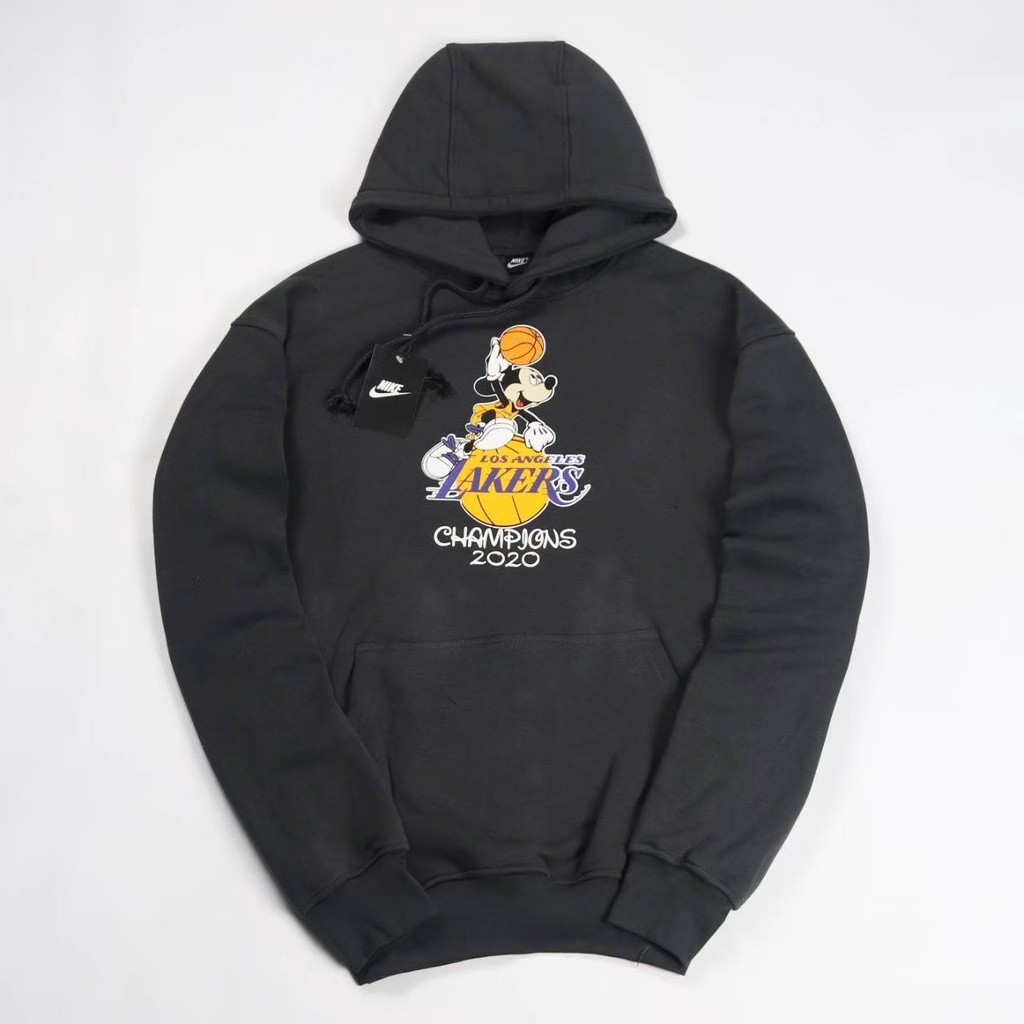 JAKET SWEATER HOODIE NK X LAKERS MICKEY SIMPLE UNISEX GOOD QUALITY