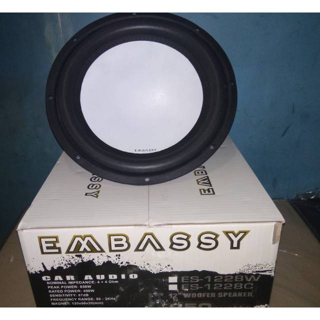 Subwofer embassy 12inc double coil audio mobil