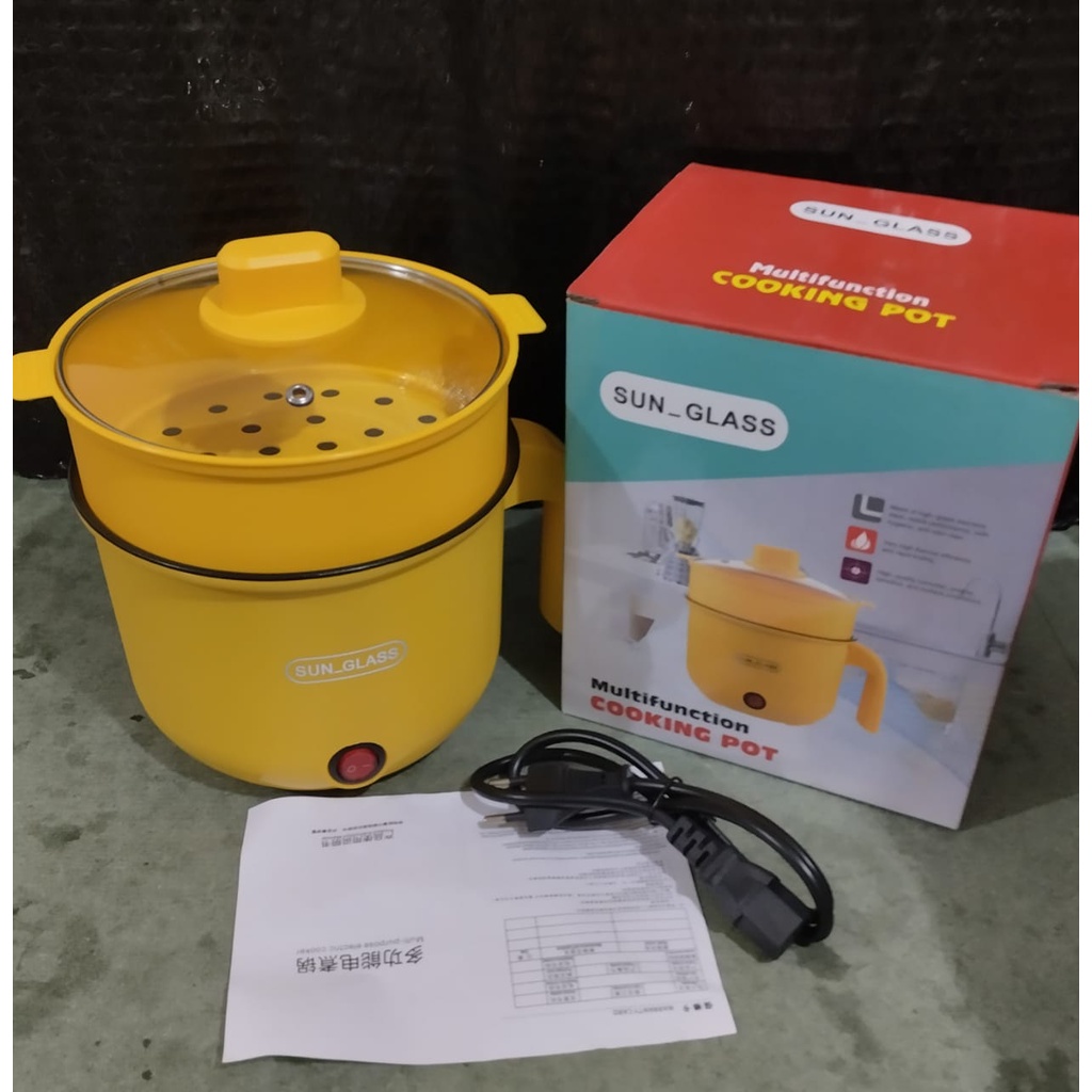 [KJO] PANCI LISTRIK SUN GLASS / Panci Listrik Kukus Plastik serbaguna Kenzjayaolshop