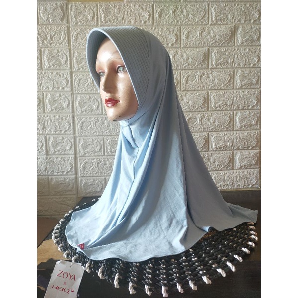 Hijab instan Bergo zoya marsha HB&HL HEIQ-Biru fog HL heiq