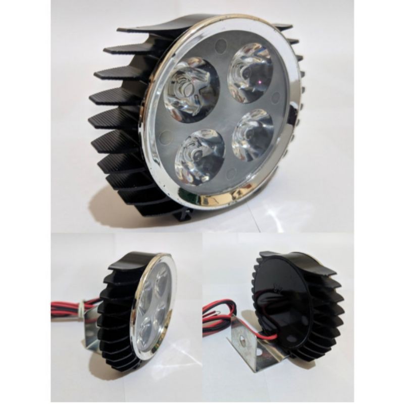 lampu tembak sorot led cree fokus 4 mata slim motor mobil