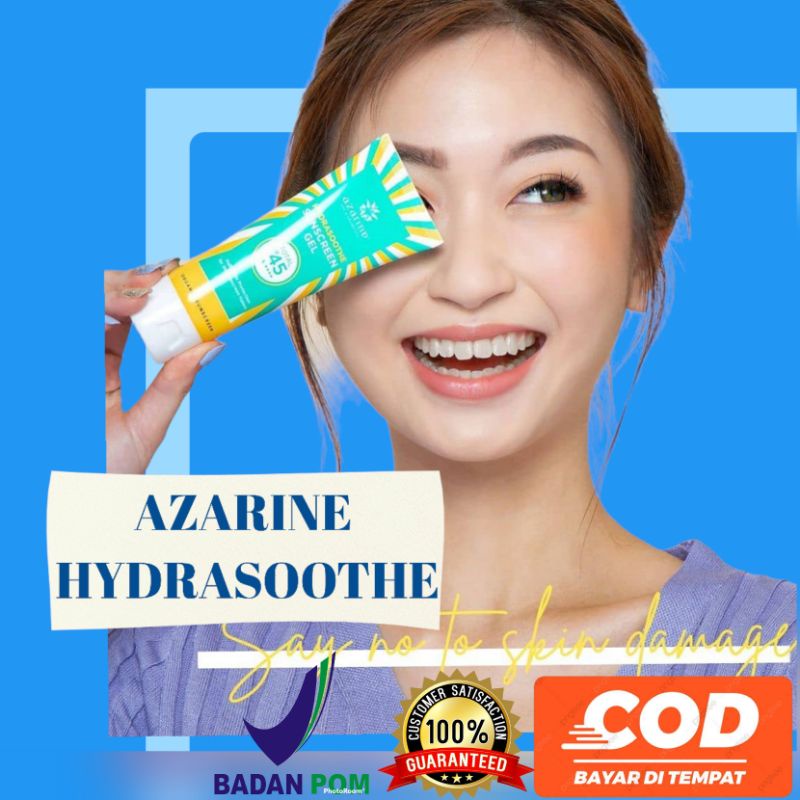 AZARINE HYDRASOOTHE SUNSCREEN GEL SPF 45 PA ++++| PELEMBAB WAJAH UV VILTER | SKIN PROTECTION | SUNBLOCK TABIR SURYA | PEMUTIH WAJAH KECANTIKAN KESEHATAN TERLARIS PREMIUM