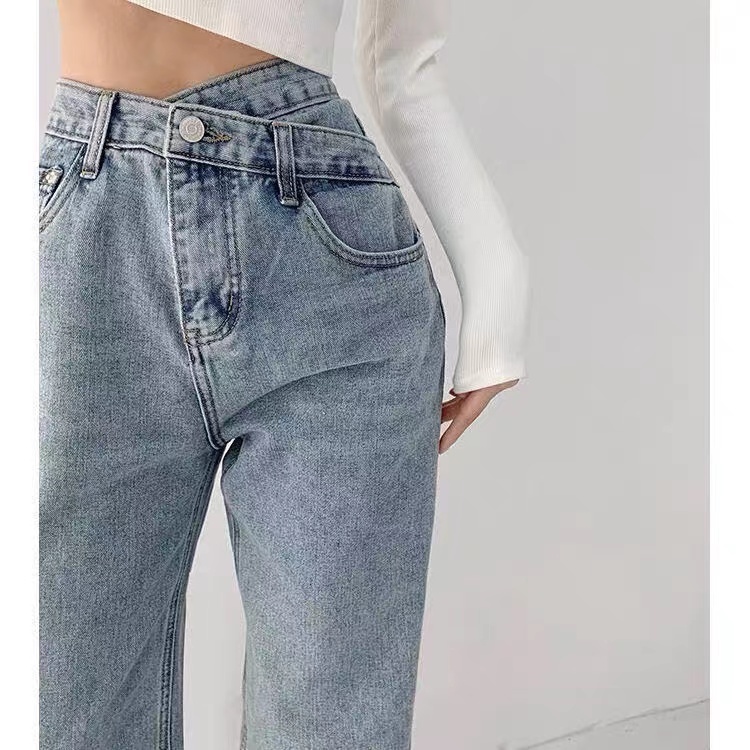 ✅COD JEANS NEW DESIGN HIGHWAIST IMPORT CELANA PANTS WANITA CEWEK CULLOTE BAGGY DENIM