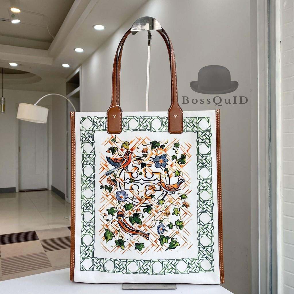 Tory Burch Ella Printed Canvas Tall Tote Bag